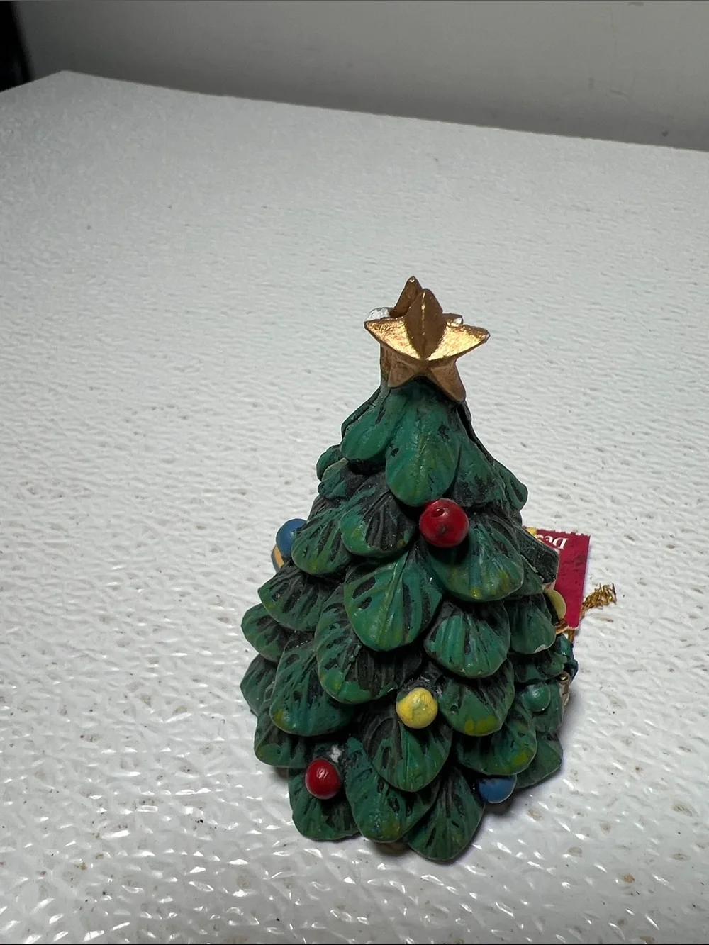 Holiday Table Decor Green Christmas Tree Opens with Gifts Inside NEW